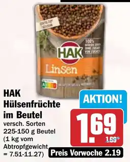 HIT HAK Hülsenfrüchte im Beutel Angebot