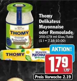 HIT Thomy Delikatess Mayonnaise oder Remoulade Angebot
