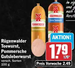 HIT Rügenwalder Teewurst, Pommersche Gutsleberwurst Angebot