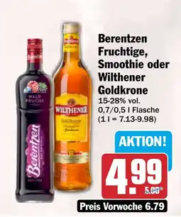 HIT Berentzen Fruchtige, Smoothie oder Wilthener Goldkrone Angebot