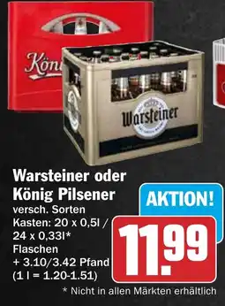 HIT Warsteiner oder König Pilsener Angebot
