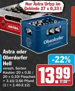 HIT Astra oder Oberdorfer Hell Angebot