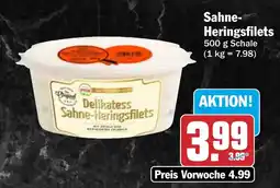 HIT Delikatess Sahne-Heringsfilets Angebot