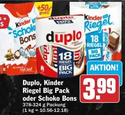 HIT Duplo, Kinder Riegel Big Pack oder Schoko Bons Angebot