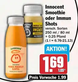 HIT Innocent Smoothie oder Immun Shots Angebot