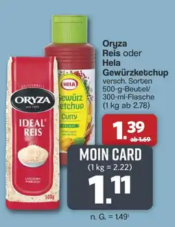 Famila Nord West Oryza Reis oder Hela Gewürzketchup Angebot