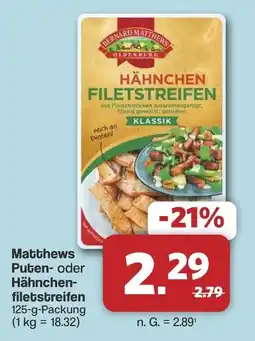 Famila Nord West Bernard Matthews Hähnchen Filetstreifen Klassik Angebot
