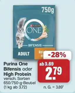 Famila Nord West Purina One Bifensis oder High Protein Angebot