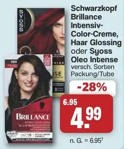 Famila Nord West Schwarzkopf Brilliance Intensiv-Color-Creme Angebot