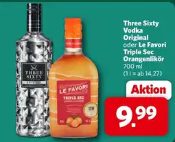 Famila Nord West Three Sixty Vodka Original oder Le Favori Triple Sec Orangenlikör Angebot