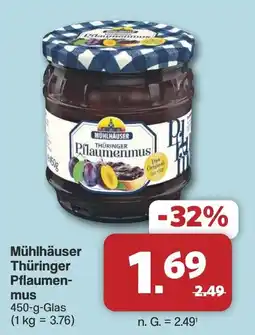 Famila Nord West Mühlhäuser Thüringer Pflaumenmus Angebot