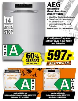 expert Techno Land AEG Unterbau-Geschirrspüler GS767EXUB Angebot