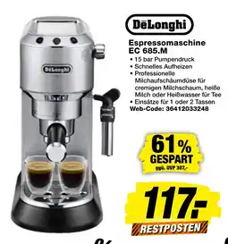 expert Techno Land DeLonghi Espressomaschine EC 685.M Angebot