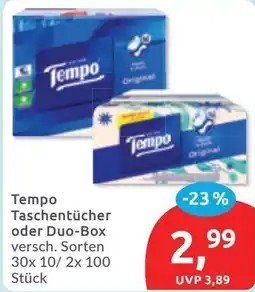 Budni Tempo Taschentücher Angebot