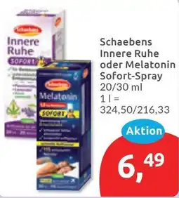 Budni Schaebens Innere Ruhe oder Melatonin Sofort-Spray Angebot