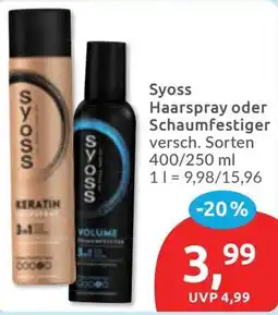 Budni Syoss Haarspray oder Schaumfestiger Angebot