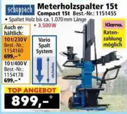 Norma Scheppach Meterholzspalter 15t Compact 15t Angebot
