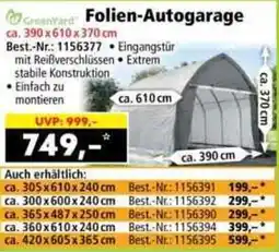 Norma GreenYard Folien-Autogarage Angebot
