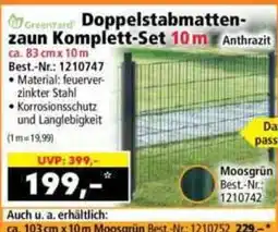 Norma Doppelstabmattenzaun Komplett-Set Anthrazit Angebot