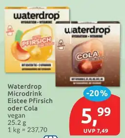 Budni Waterdrop Microdrink Eistee Pfirsich oder Cola Angebot