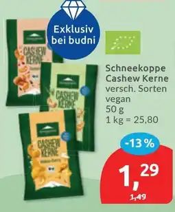 Budni Schneekoppe Cashew Kerne Angebot
