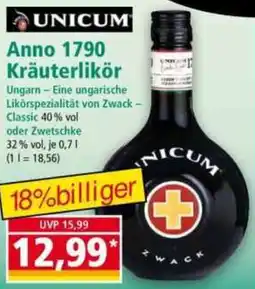 Norma UNICUM Kräuterlikör Classic Angebot