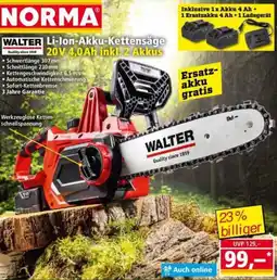 Norma WALTER Li-Ion-Akku-Kettensäge Angebot
