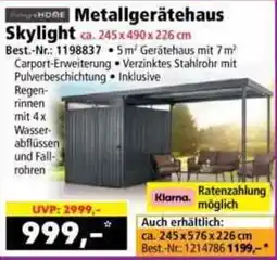 Norma Metallgerätehaus Skylight Angebot