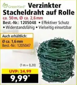 Norma GreenYard Verzinkter Stacheldraht auf Rolle Angebot