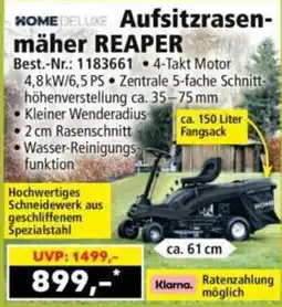 Norma HOME DELUXE Aufsitzrasenmäher REAPER Angebot