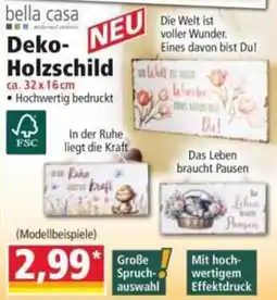 Norma bella casa Deko-Holzschild Angebot