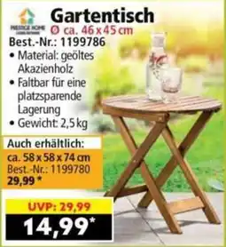 Norma Gartentisch Angebot