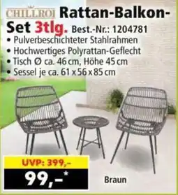 Norma CHILLROI Rattan-Balkon-Set Angebot