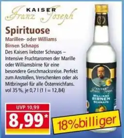 Norma Kaiser Franz Joseph Williams Birnen Schnaps Angebot