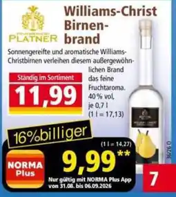 Norma Williams-Christ Birnenbrand Angebot