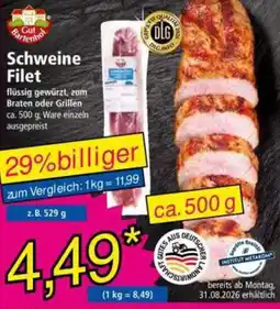 Norma Schweine Filet Gut Bartenhof Angebot