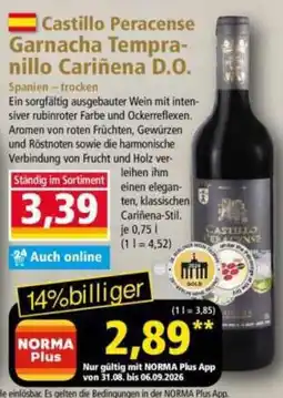 Norma Castillo Peracense Garnacha Tempranillo Cariñena D.O. Angebot