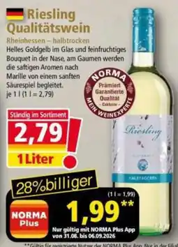 Norma Riesling Qualitätswein Angebot