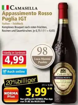 Norma Camasella Appassimento Rosso Puglia IGT Angebot