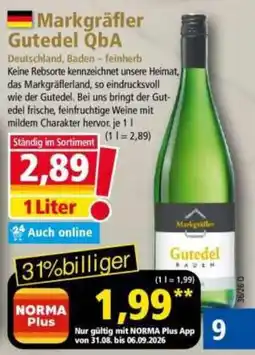 Norma Markgräfler Gutedel QbA Angebot