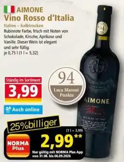Norma AIMONE Vino Rosso d'Italia Angebot