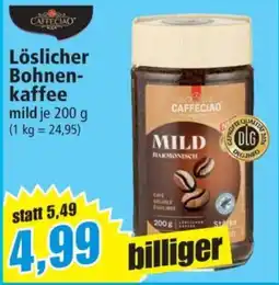 Norma Caffeciao Löslicher Bohnenkaffee Mild Angebot