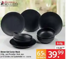 Zurbrüggen MAXWELL & WILLIAMS Dinner-Set Caviar Black Angebot