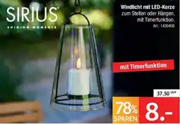 Zurbrüggen SIRIUS Windlicht mit LED-Kerze Angebot