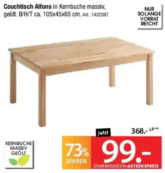 Zurbrüggen Couchtisch Alfons Angebot