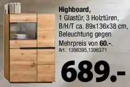 Zurbrüggen LINEA NATURA Highboard Angebot