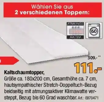 Zurbrüggen Kaltschaumtopper Angebot