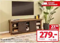 Segmüller TV-Lowboard "Sanur" in Mangoholz massiv Angebot