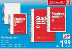 Selgros Student Collegeblock BRUNNEN Angebot