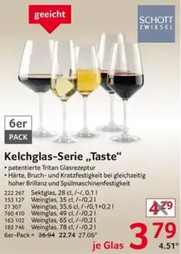 Selgros Kelchglas-Serie „Taste“ SCHOTT ZWIESEL Angebot